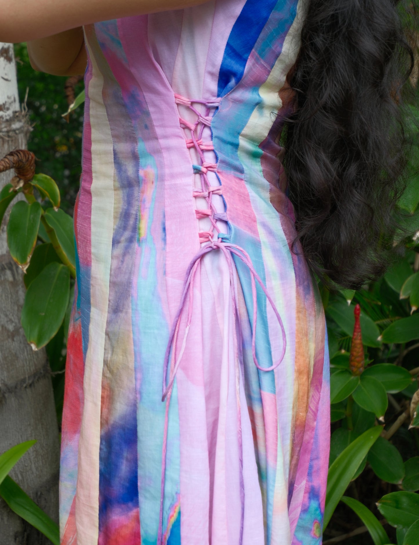 Upcycled Panelled Midi Dress