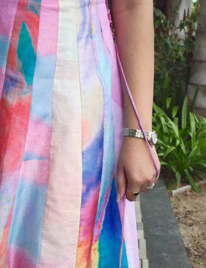 Upcycled Panelled Midi Dress