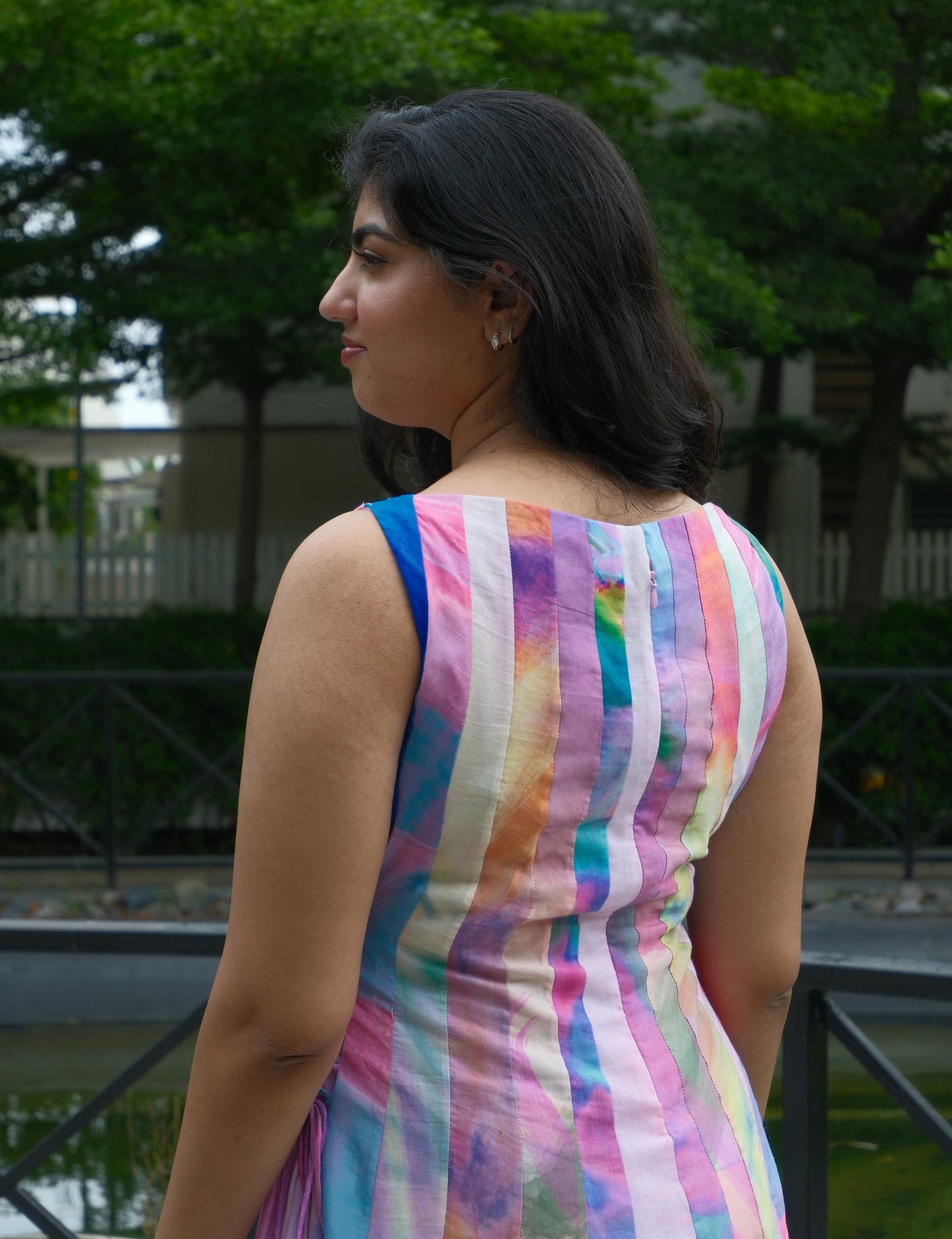 Upcycled Panelled Midi Dress