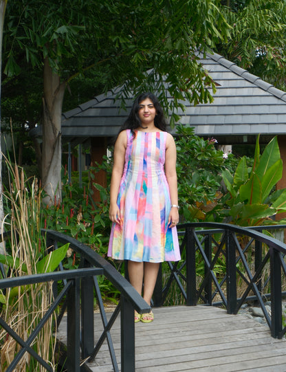 Upcycled Panelled Midi Dress